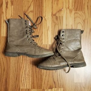 RUE 21 taupe combat boots size 10